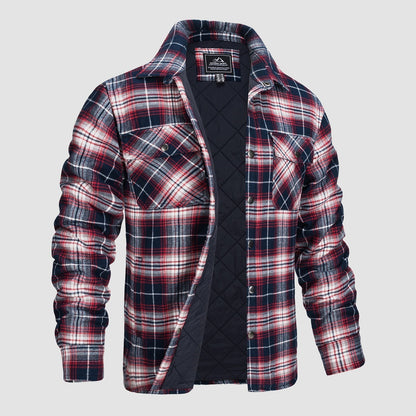 Chaqueta Hombre de Cuadros con Bolsillos y Corte Clásico
