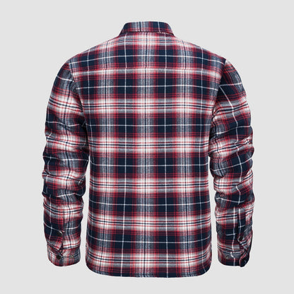 Chaqueta Hombre de Cuadros con Bolsillos y Corte Clásico