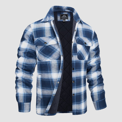 Chaqueta Hombre de Cuadros con Bolsillos y Corte Clásico