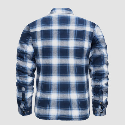 Chaqueta Hombre de Cuadros con Bolsillos y Corte Clásico