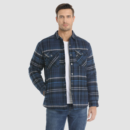 Chaqueta Hombre de Cuadros con Bolsillos y Corte Clásico