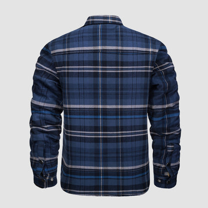Chaqueta Hombre de Cuadros con Bolsillos y Corte Clásico