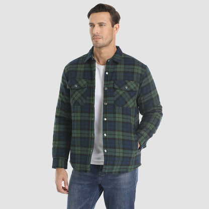 Chaqueta Hombre de Cuadros con Bolsillos y Corte Clásico