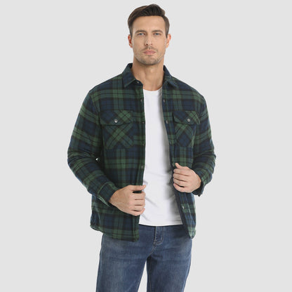 Chaqueta Hombre de Cuadros con Bolsillos y Corte Clásico