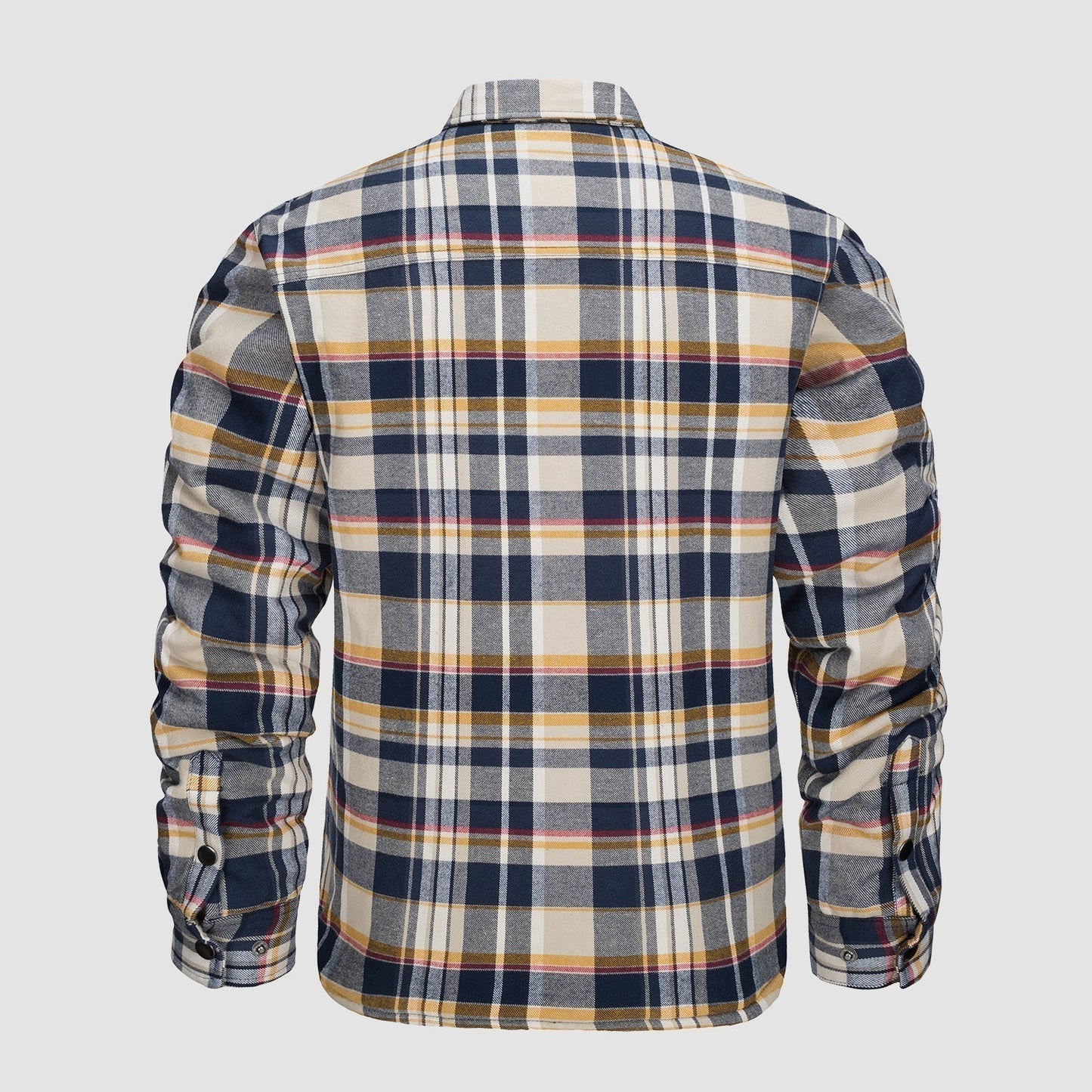 Chaqueta Hombre de Cuadros con Bolsillos y Corte Clásico
