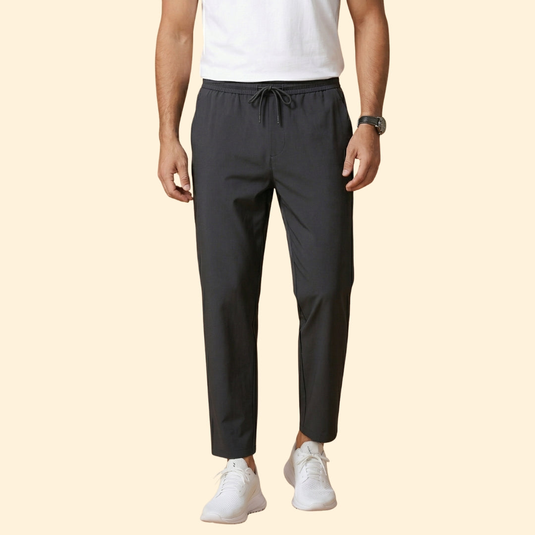 Pantalones vestir Hombre Cintura elástica Corte tobillero