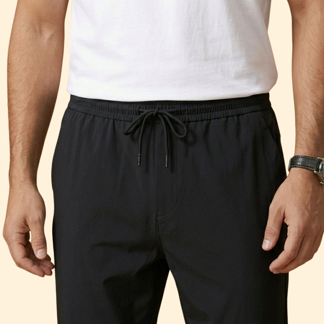 Pantalones vestir Hombre Cintura elástica Corte tobillero