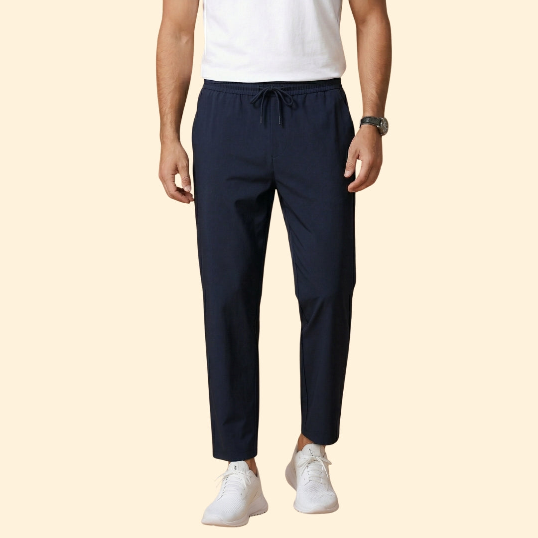 Pantalones vestir Hombre Cintura elástica Corte tobillero