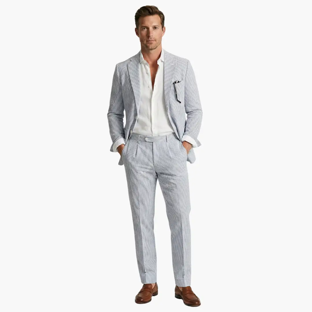Traje Verano Hombre Dos Piezas Ajuste Clásico