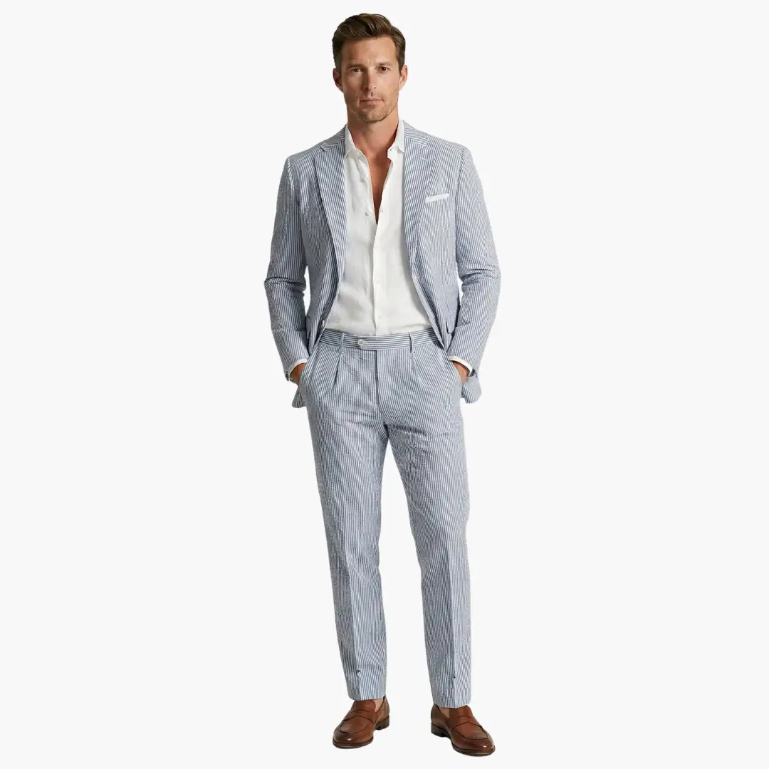 Traje Verano Hombre Dos Piezas Ajuste Clásico