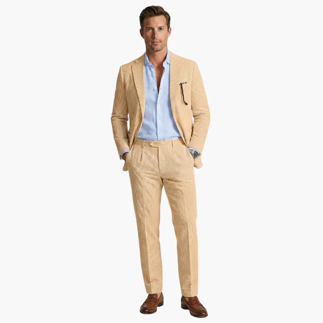 Traje Verano Hombre Dos Piezas Ajuste Clásico