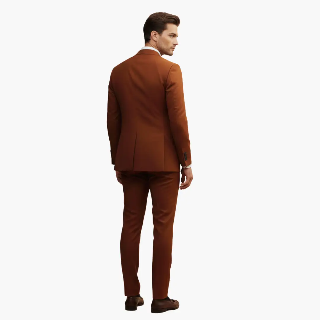 Traje Hombre de Dos Piezas Blazer Cruzado Pantalón Ajustado