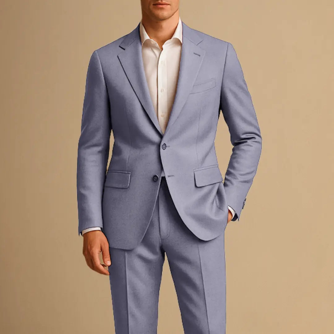 Traje Hombre Dos Piezas Corte Slim Fit Americana Un Solo Pecho