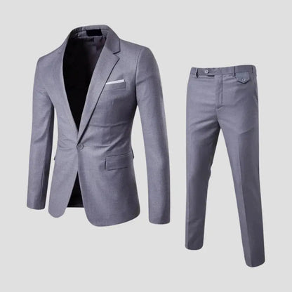 Traje Hombre Dos Piezas Corte Slim Fit Americana Un Solo Pecho - Mavetta
