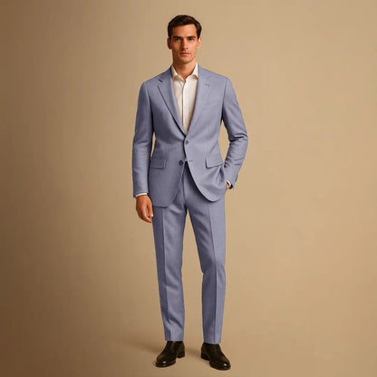 Traje Hombre Dos Piezas Corte Slim Fit Americana Un Solo Pecho