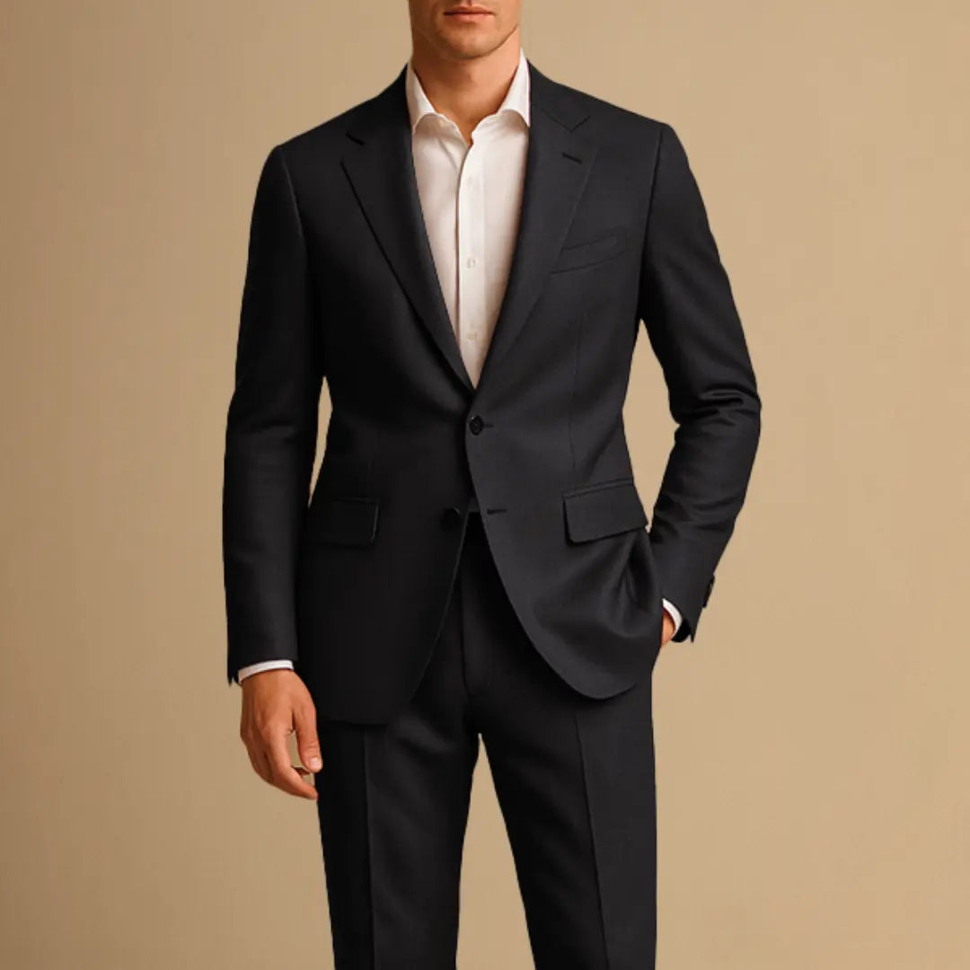 Traje Hombre Dos Piezas Corte Slim Fit Americana Un Solo Pecho