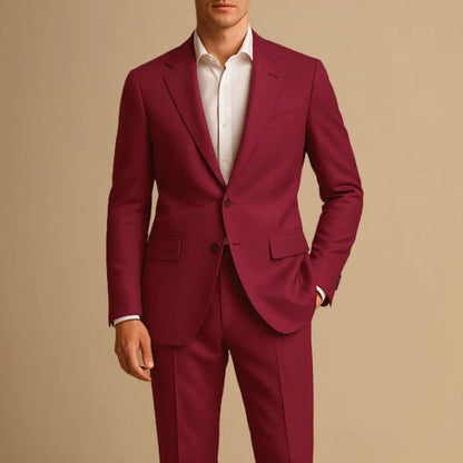 Traje Hombre Dos Piezas Corte Slim Fit Americana Un Solo Pecho