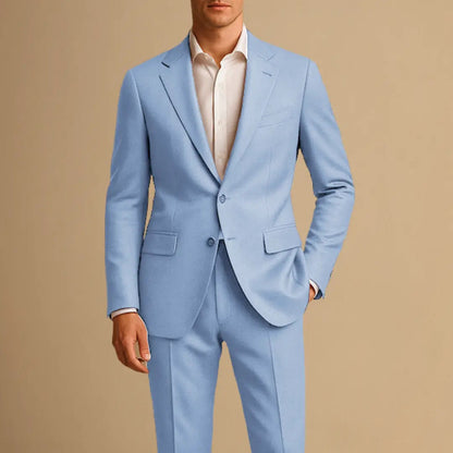 Traje Hombre Dos Piezas Corte Slim Fit Americana Un Solo Pecho