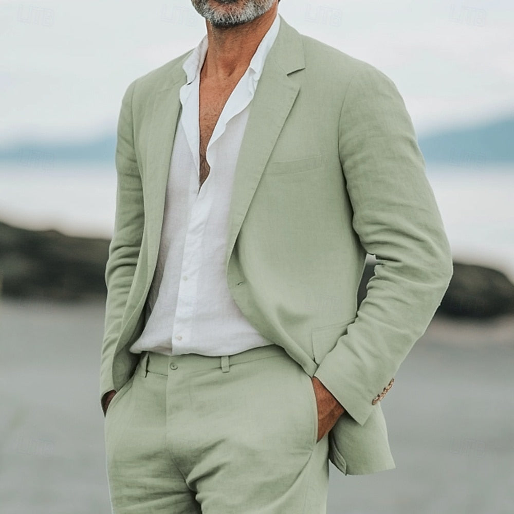 Traje Hombre Moderno Primavera Corte Relajado - Mavetta