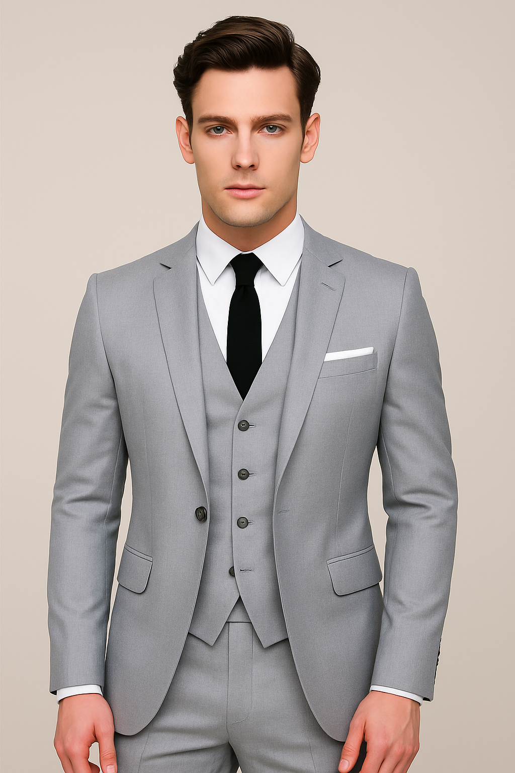 Traje clásico hombre tres piezas primavera elegante - Mavetta