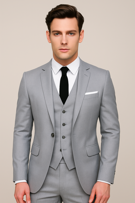 Traje clásico hombre tres piezas primavera elegante - Mavetta