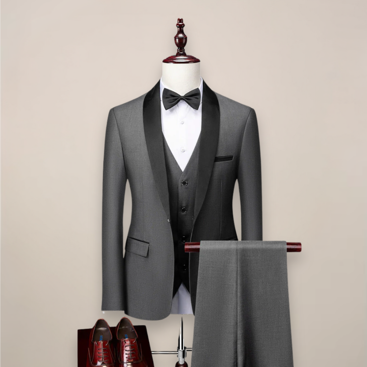Esmoquin Formal Hombre Tres Piezas Ajuste Primavera