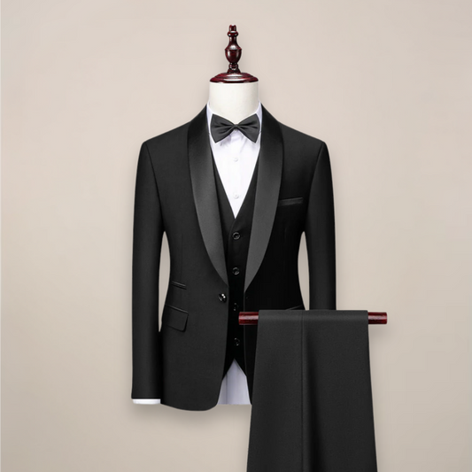 Esmoquin Formal Hombre Tres Piezas Ajuste Primavera - Mavetta