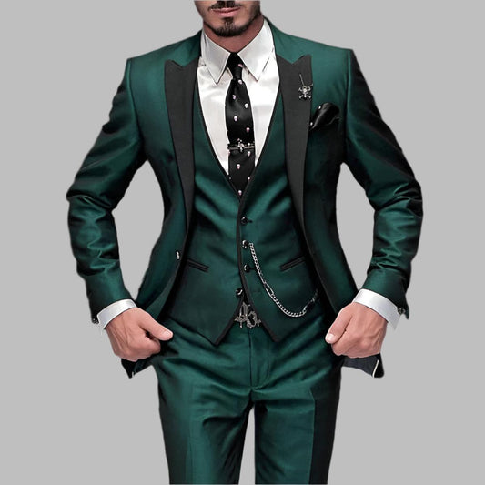 Traje Hombre de Tres Piezas Diseño Formal Ajustado - Mavetta