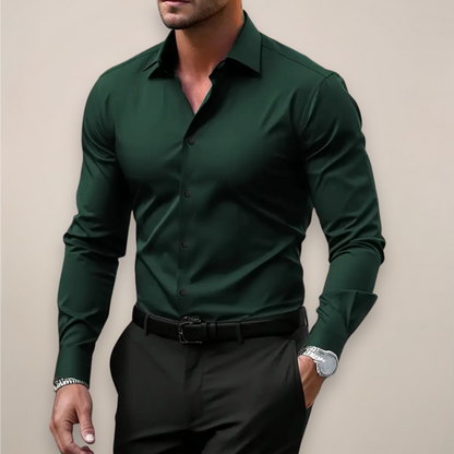 Camisa Hombre Tejido Comodo Corte Entallado Ajustada