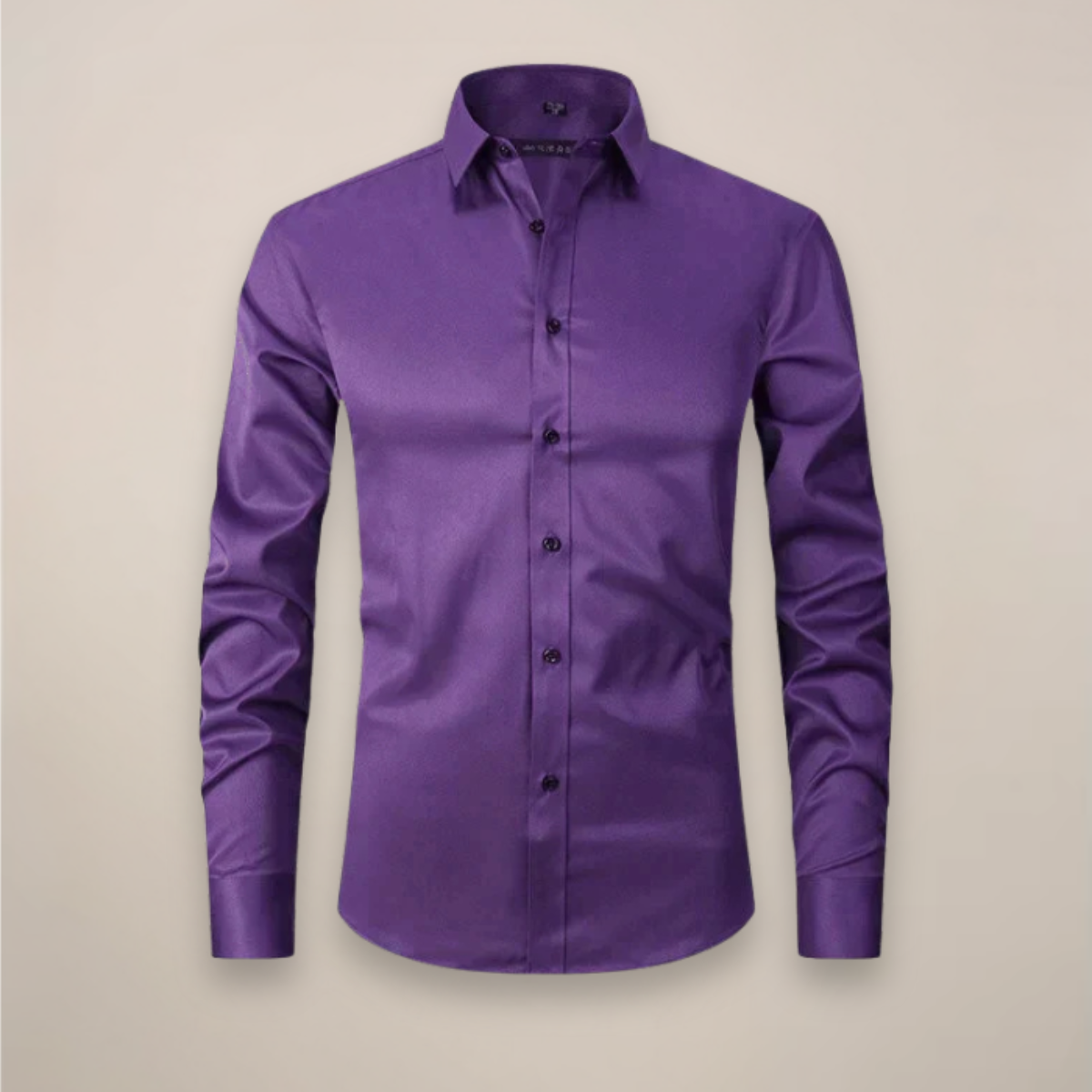 Camisa Hombre Algodón Corte Entallado Manga Larga
