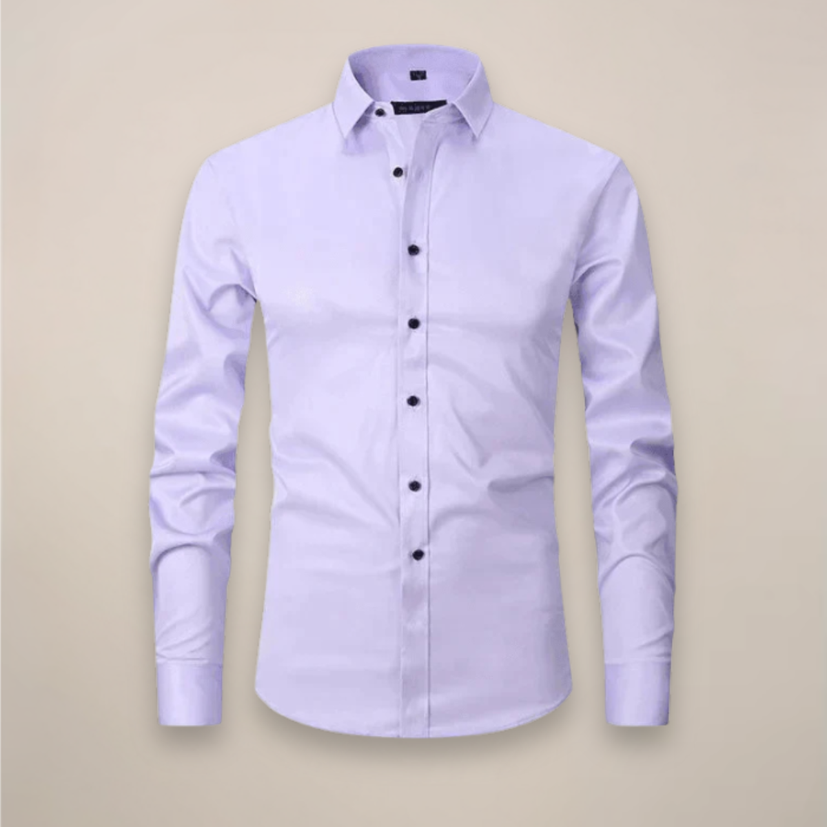 Camisa Hombre Algodón Corte Entallado Manga Larga