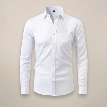 Camisa Hombre Algodón Corte Entallado Manga Larga - Mavetta