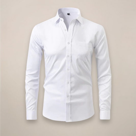 Camisa Hombre Algodón Corte Entallado Manga Larga - Mavetta