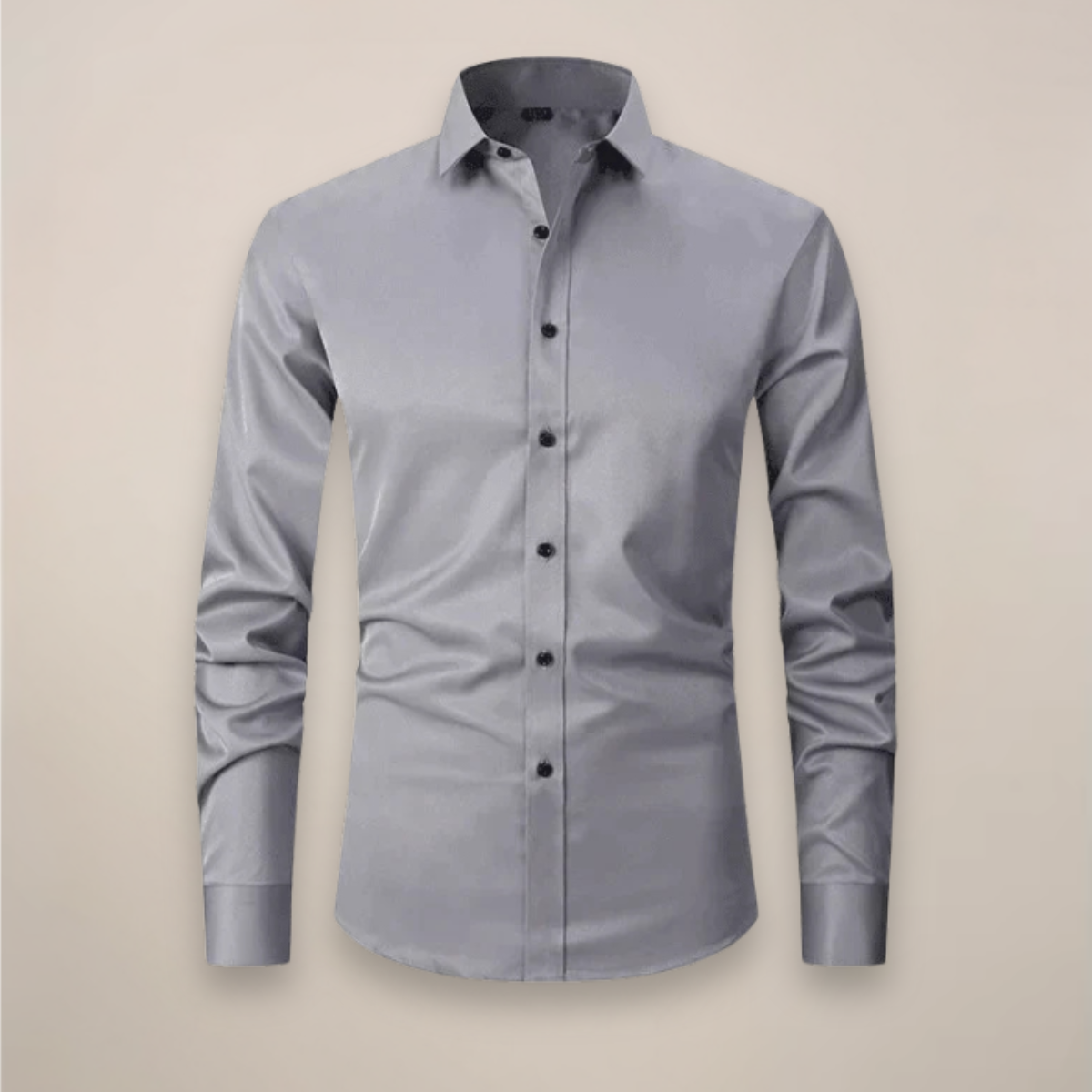 Camisa Hombre Algodón Corte Entallado Manga Larga