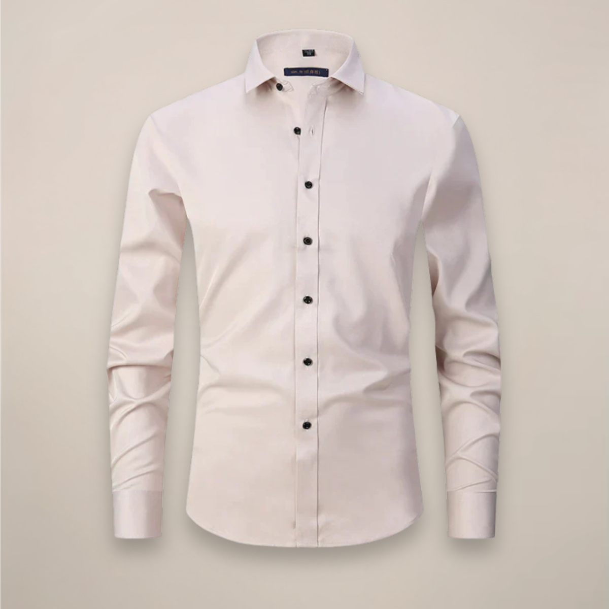 Camisa Hombre Algodón Corte Entallado Manga Larga