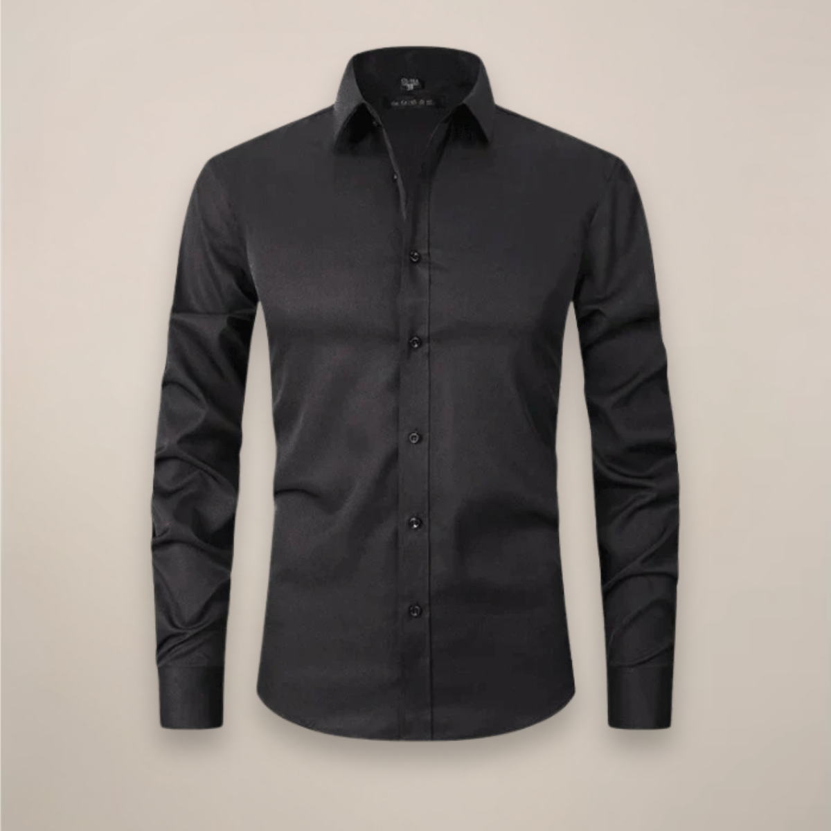 Camisa Hombre Algodón Corte Entallado Manga Larga