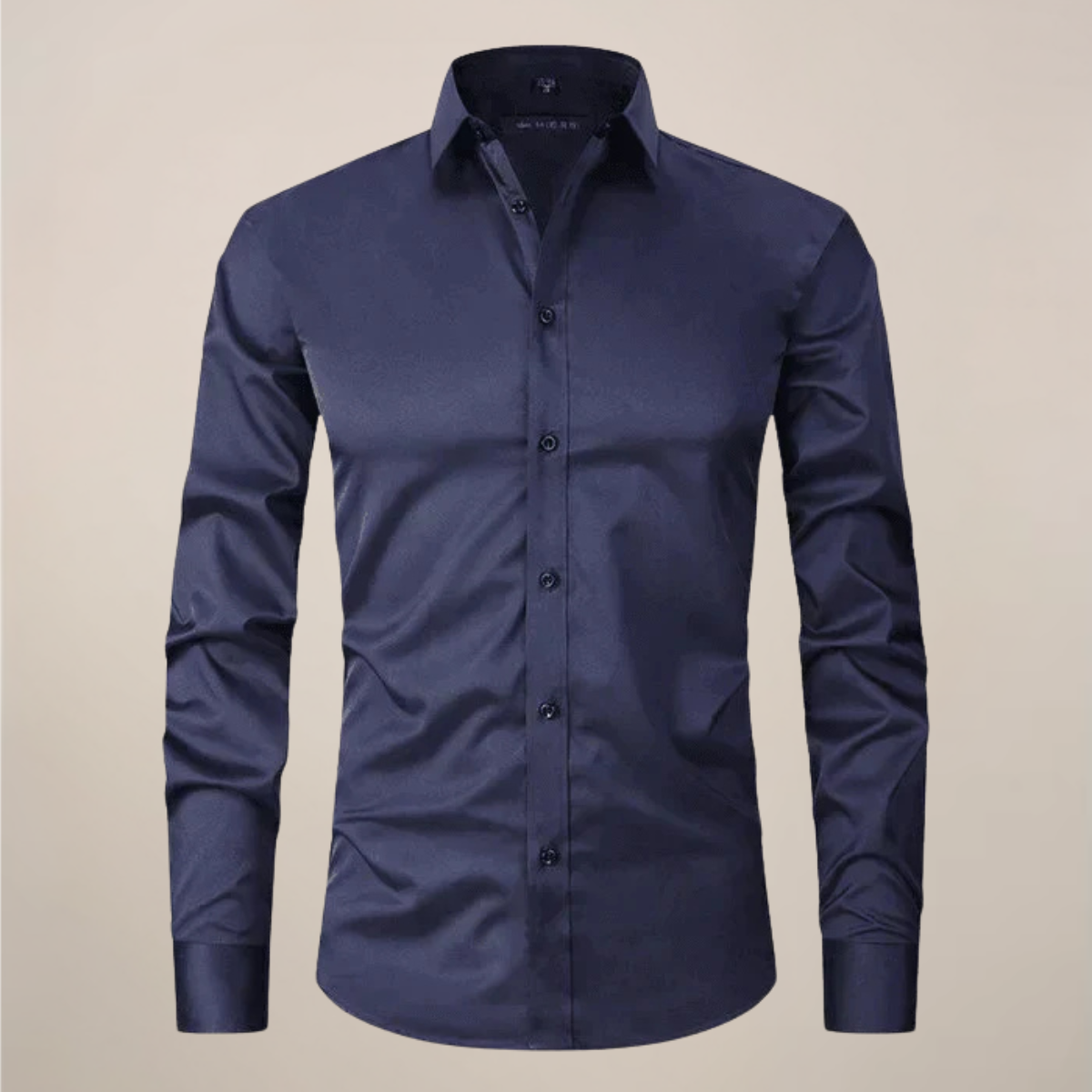 Camisa Hombre Algodón Corte Entallado Manga Larga