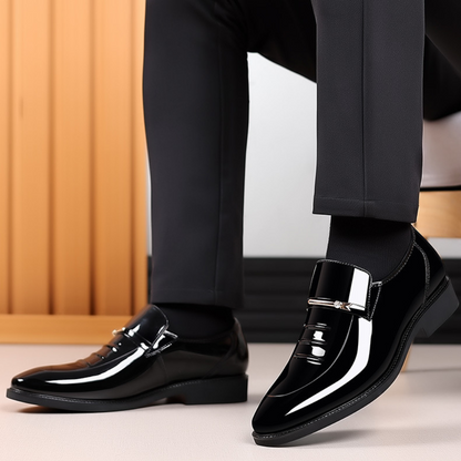 Mocasines Hombre Sintetico Sin Cordones Acabado Brillante