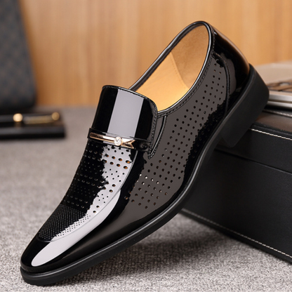 Mocasines Hombre Sintetico Sin Cordones Acabado Brillante