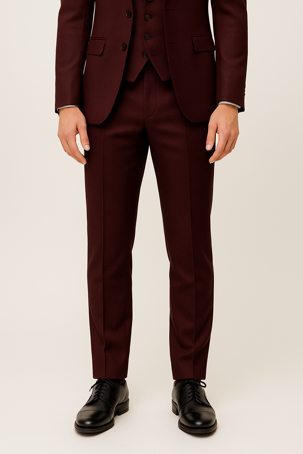 Traje Hombre Formal Tres Piezas Primavera Ajustado