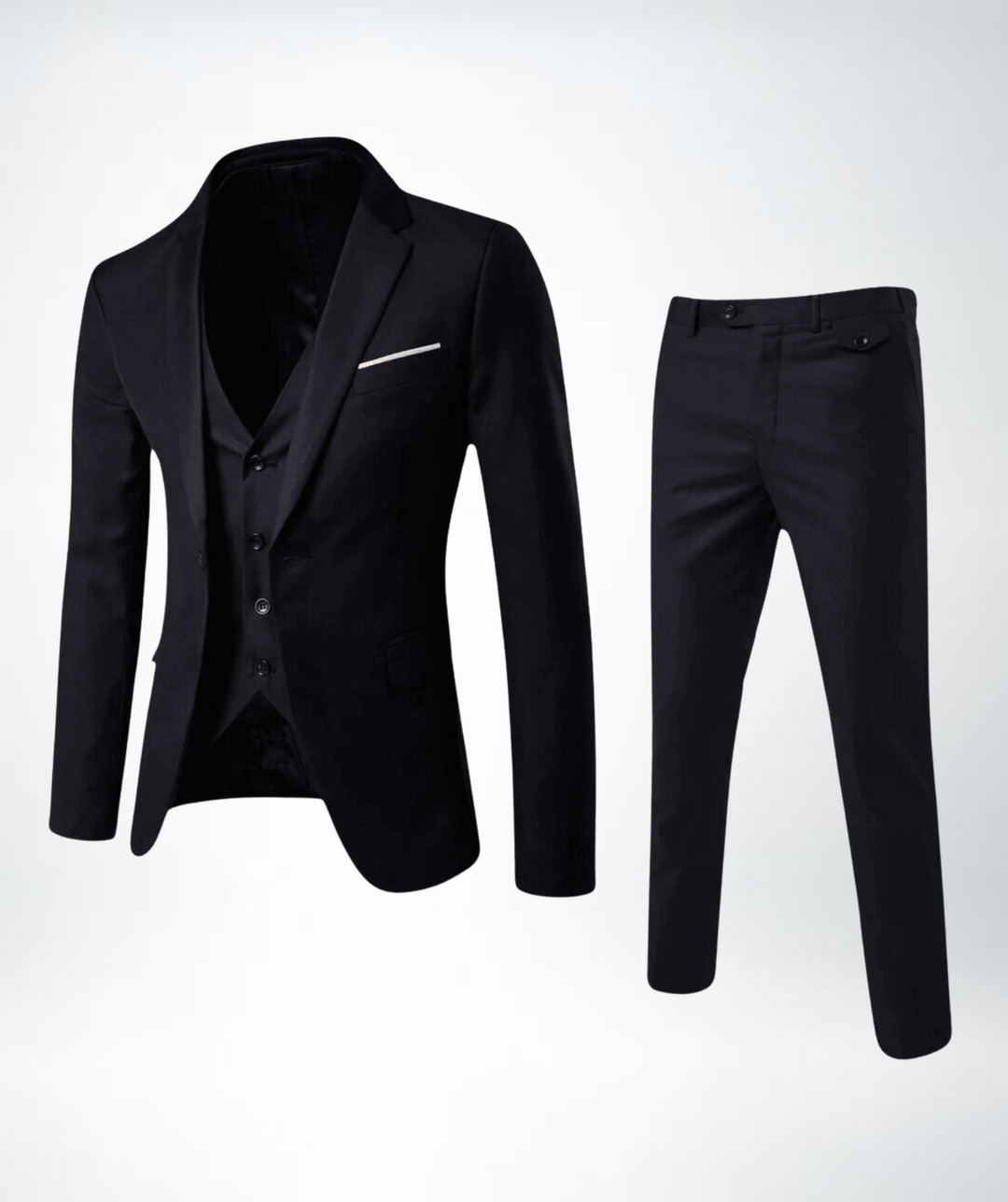 Traje Hombre Invierno Tres Piezas Formal Ajuste Clásico