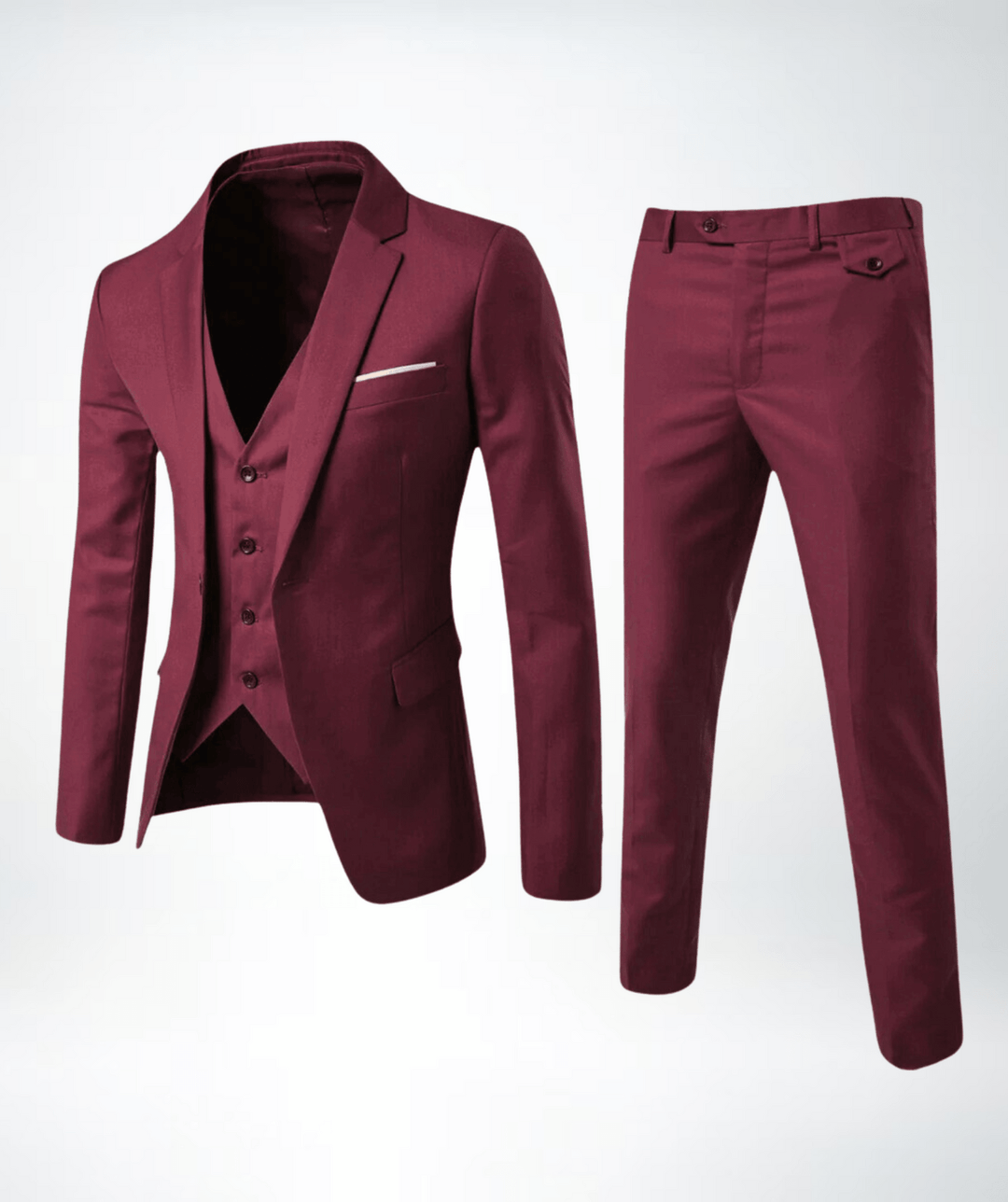 Traje Hombre Invierno Tres Piezas Formal Ajuste Clásico