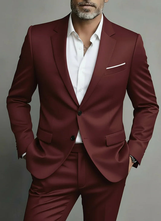 Traje Hombre Corte Entallado Primavera Elegante - Mavetta