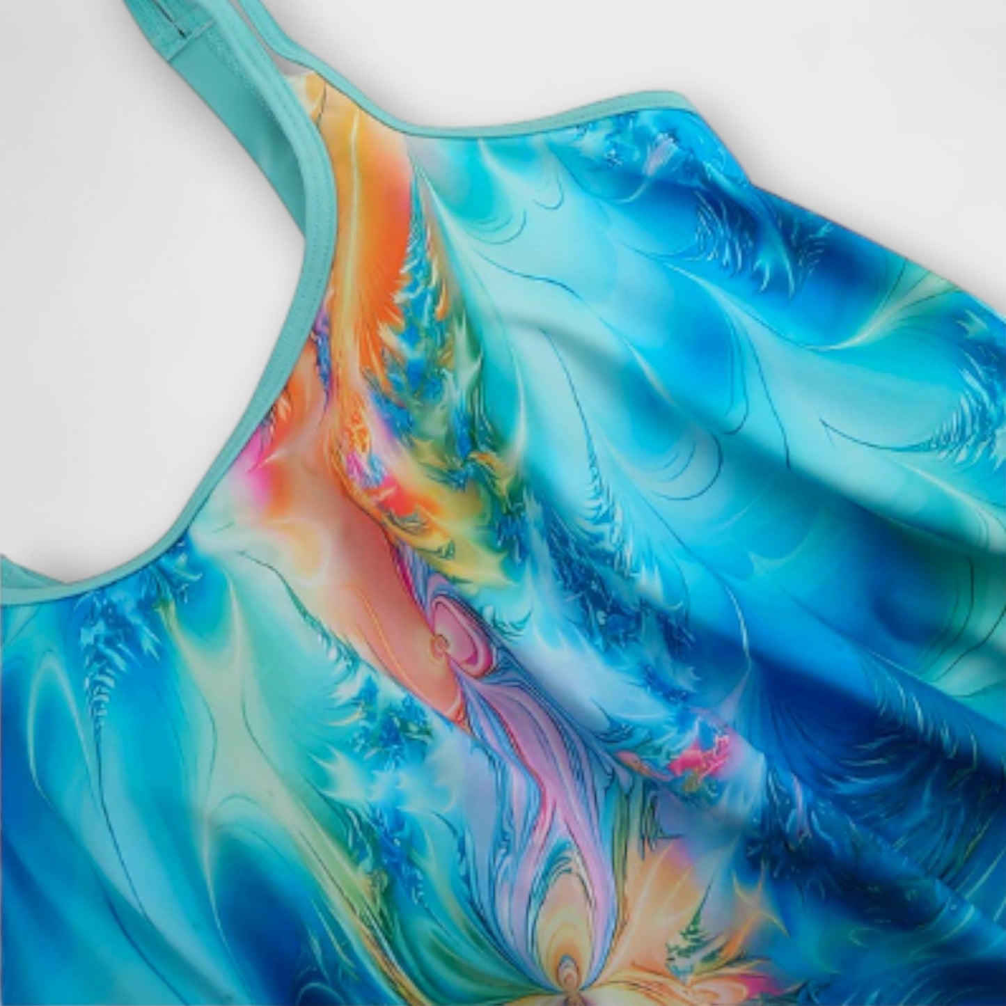 Tankini mujer dos piezas tirantes dobles parte inferior lisa