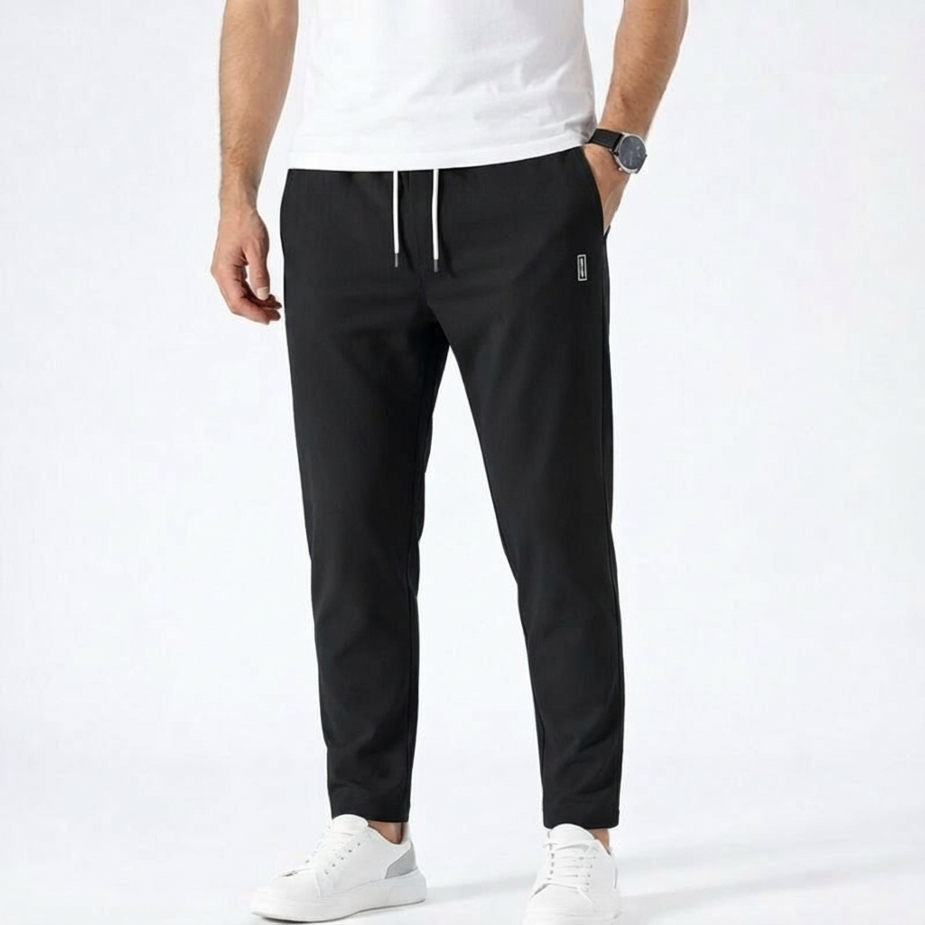 Pantalones Chinos Hombre Algodón Ajustados con Cordón