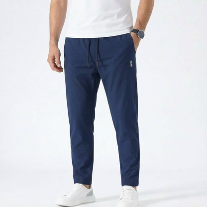 Pantalones Chinos Hombre Algodón Ajustados con Cordón