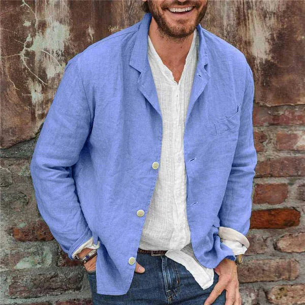 Blazer Hombre Algodón Ligero Estilo Casual