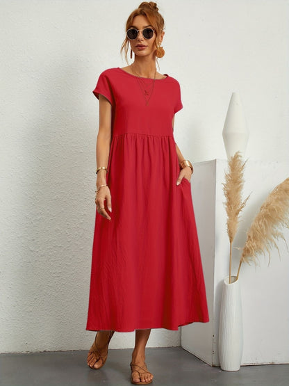 Vestido Mujer de Lino Corte Relajado
