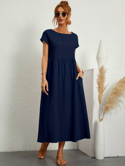 Vestido Mujer de Lino Corte Relajado