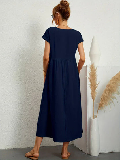 Vestido midi mujer fluido elegante atemporal